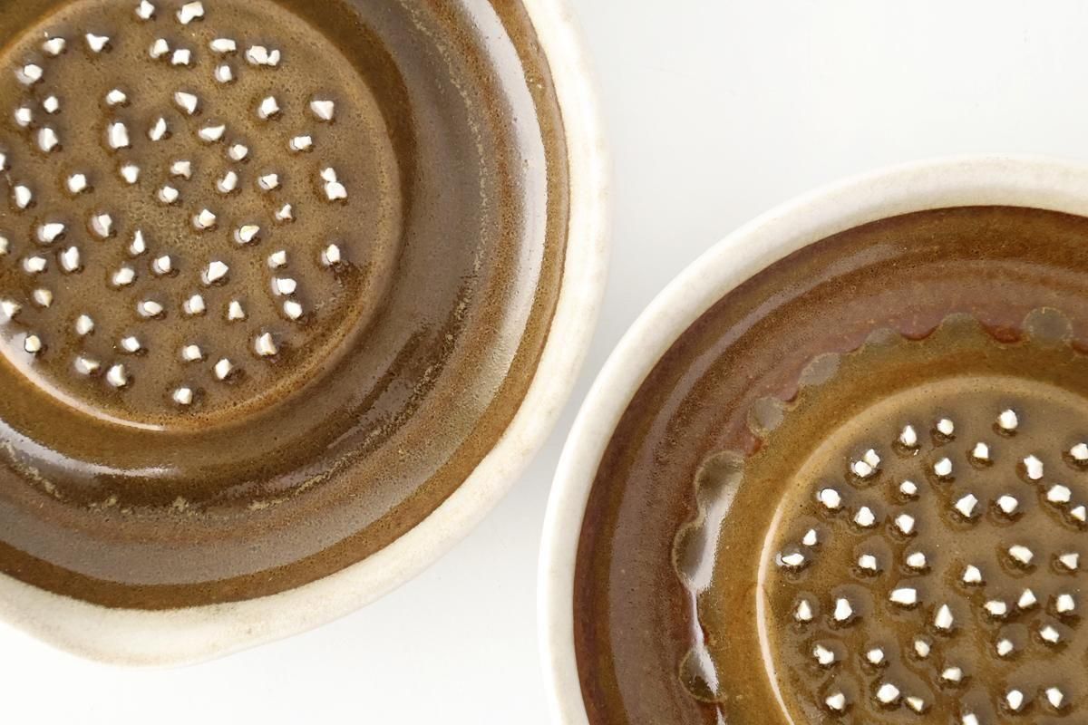 Motoshige Pottery Grater Matte White Medium | Iwami Ware