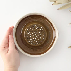 Motoshige Pottery Grater Matte White Medium | Iwami Ware