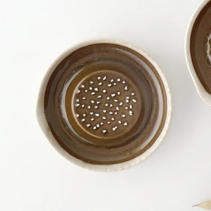 Motoshige Pottery Grater Matte White Medium | Iwami Ware