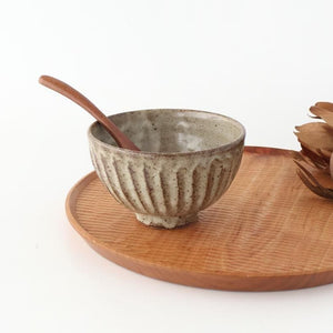 Rice Bowl Ash-Carved | Shigaraki Ware