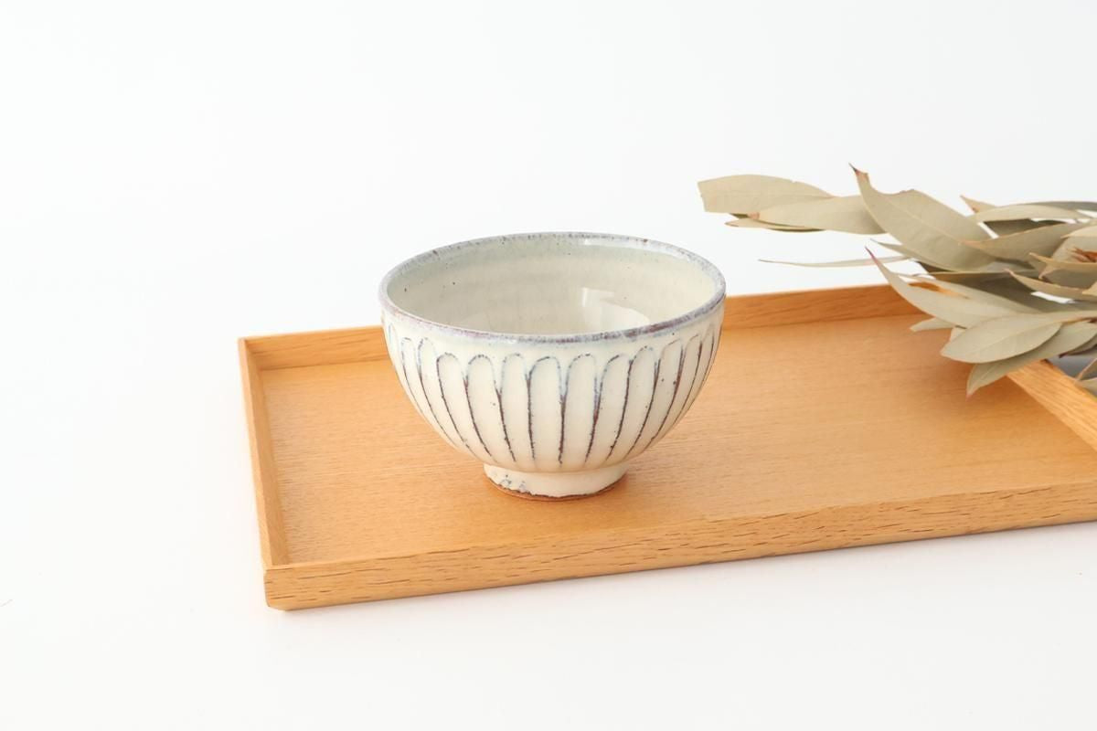 Rice Bowl White-Carved | Shigaraki Ware