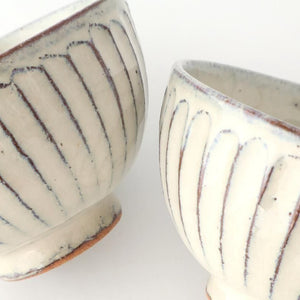 Rice Bowl White-Carved | Shigaraki Ware