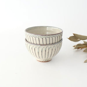 Rice Bowl White-Carved | Shigaraki Ware
