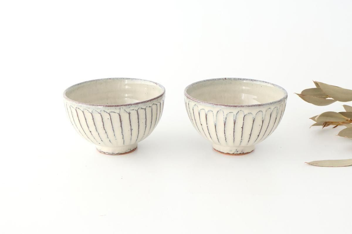 Rice Bowl White-Carved | Shigaraki Ware