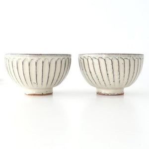 Rice Bowl White-Carved | Shigaraki Ware