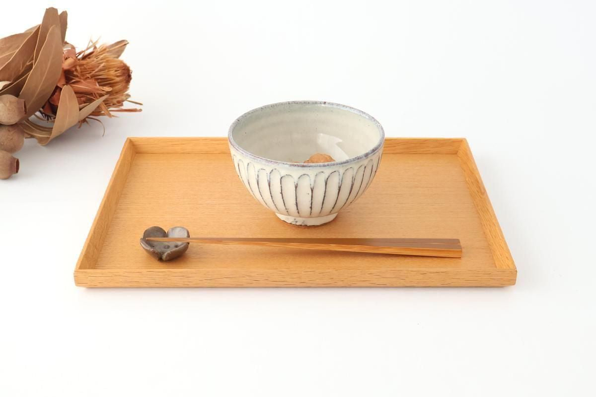 Rice Bowl White-Carved | Shigaraki Ware