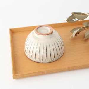 Rice Bowl White-Carved | Shigaraki Ware