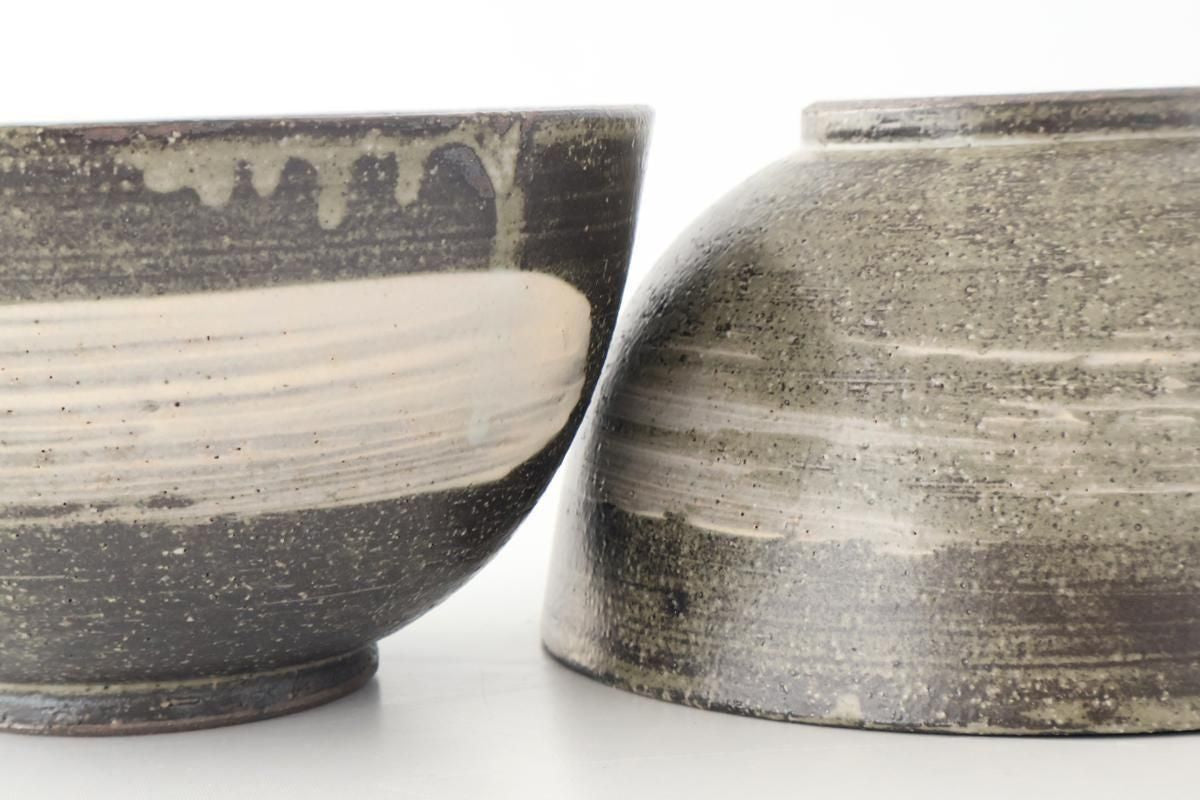 Donburi Bowl Brack and White | Shigaraki Ware