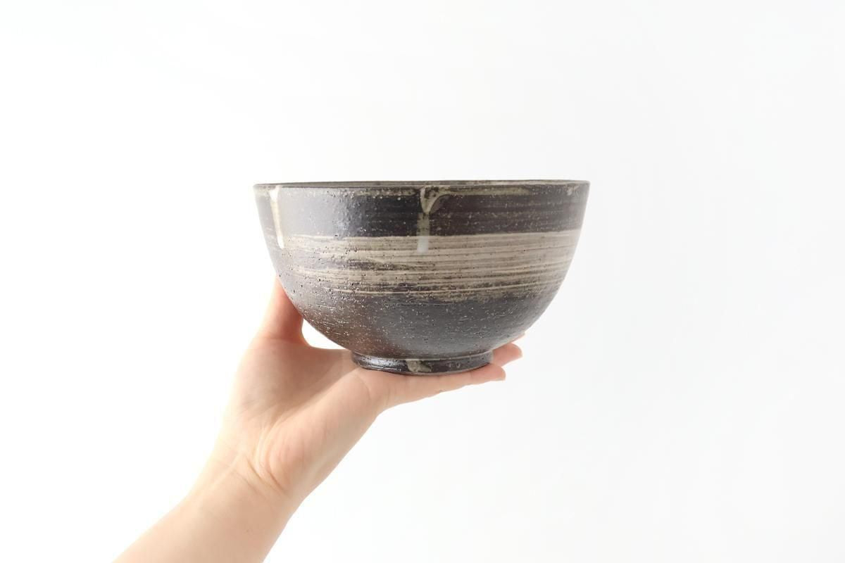 Donburi Bowl Brack and White | Shigaraki Ware