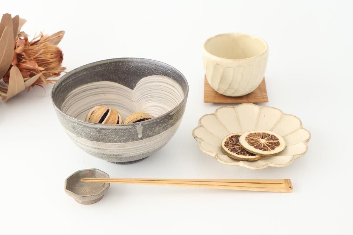 Donburi Bowl Brack and White | Shigaraki Ware