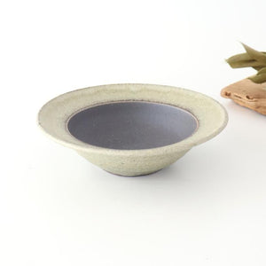 Rim Bowl Green and Brown Large | Shigaraki Ware