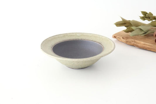 Rim Bowl Green and Brown Large | Shigaraki Ware