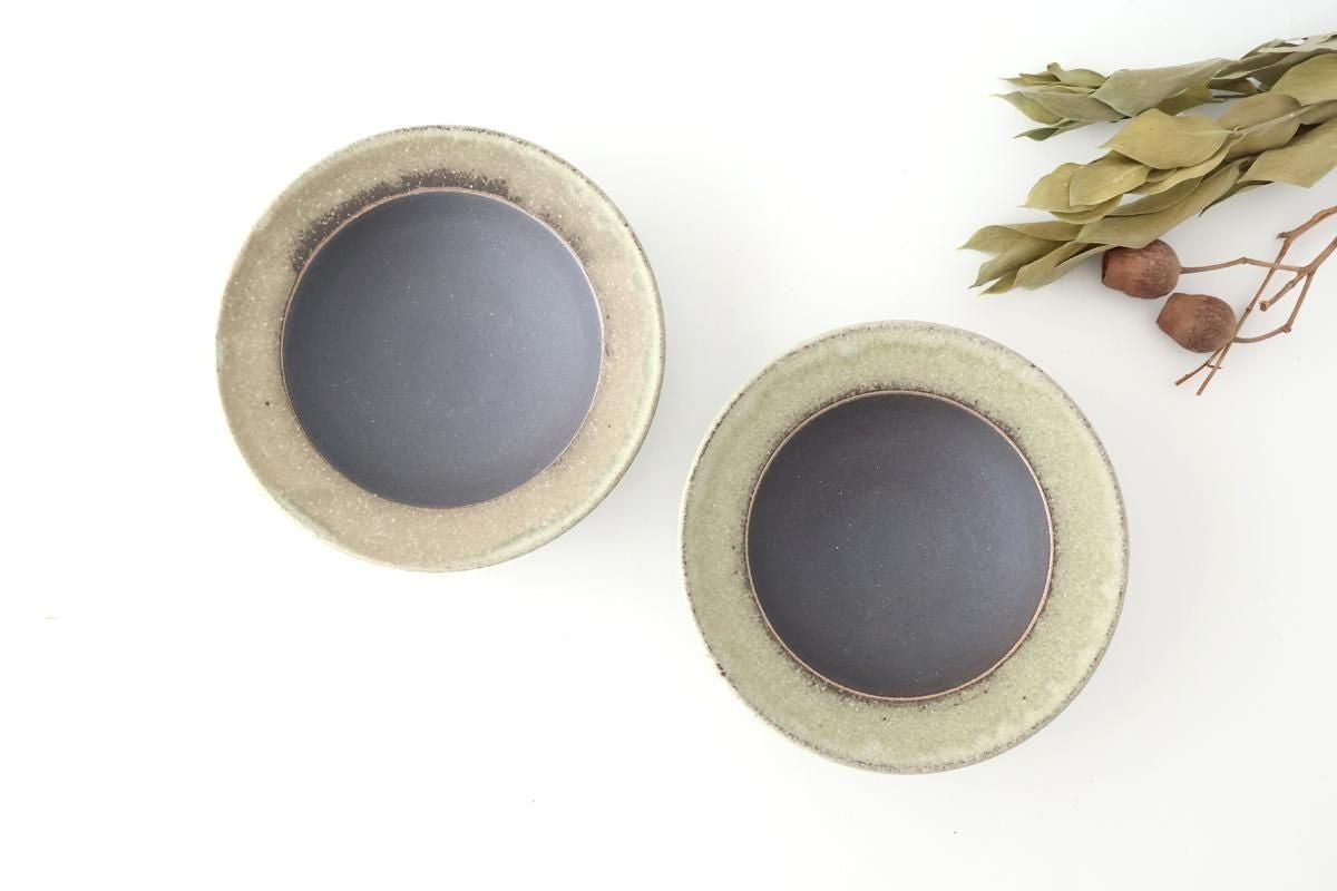 Rim Bowl Green and Brown Large | Shigaraki Ware