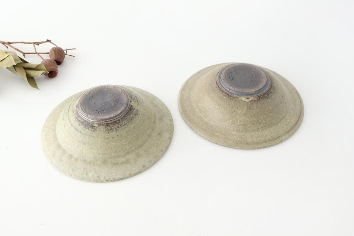 Rim Bowl Green and Brown Large | Shigaraki Ware