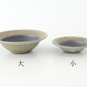Rim Bowl Green and Brown Large | Shigaraki Ware