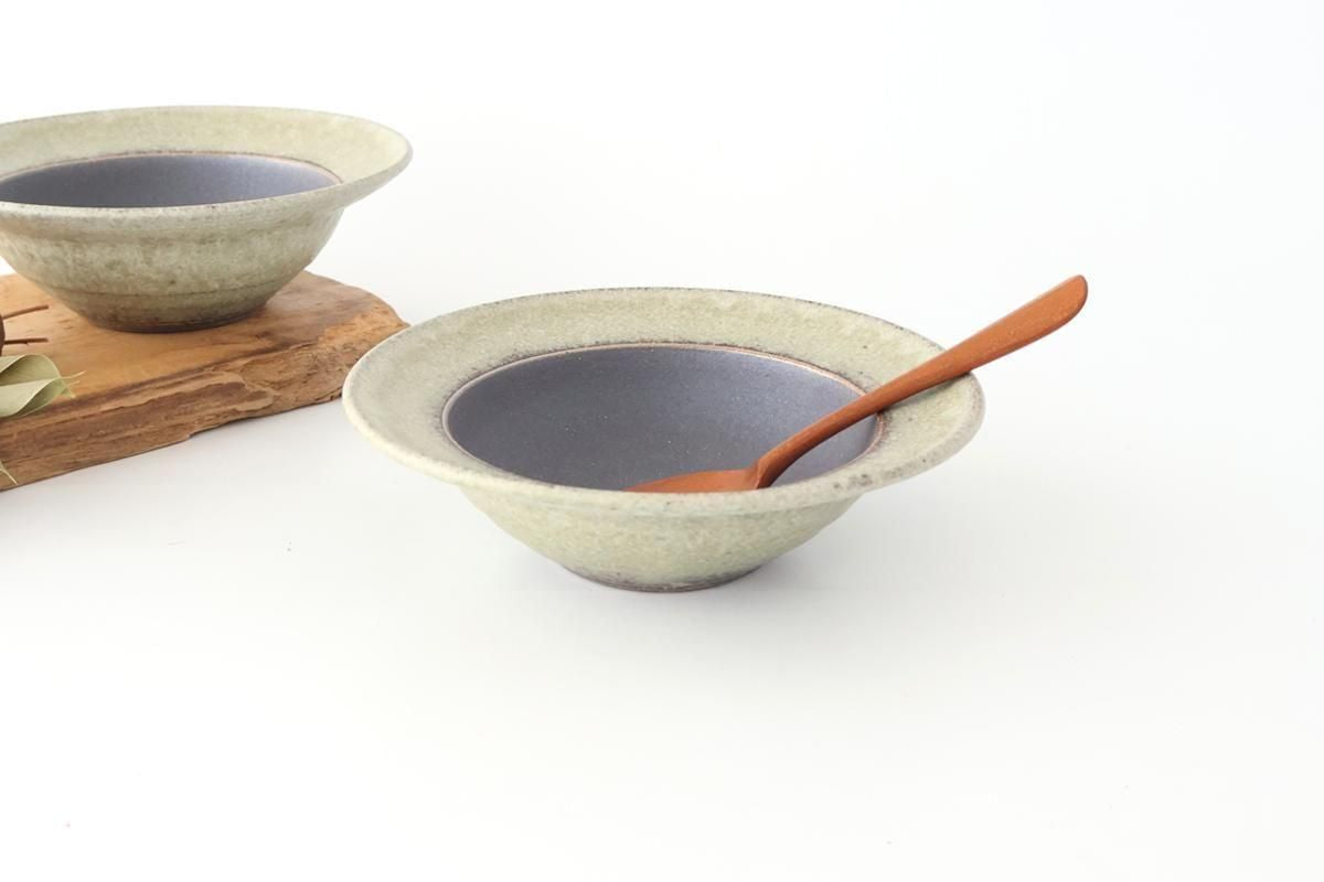 Rim Bowl Green and Brown Large | Shigaraki Ware
