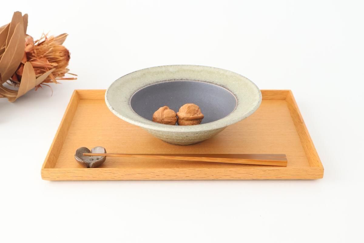 Rim Bowl Green and Brown Large | Shigaraki Ware