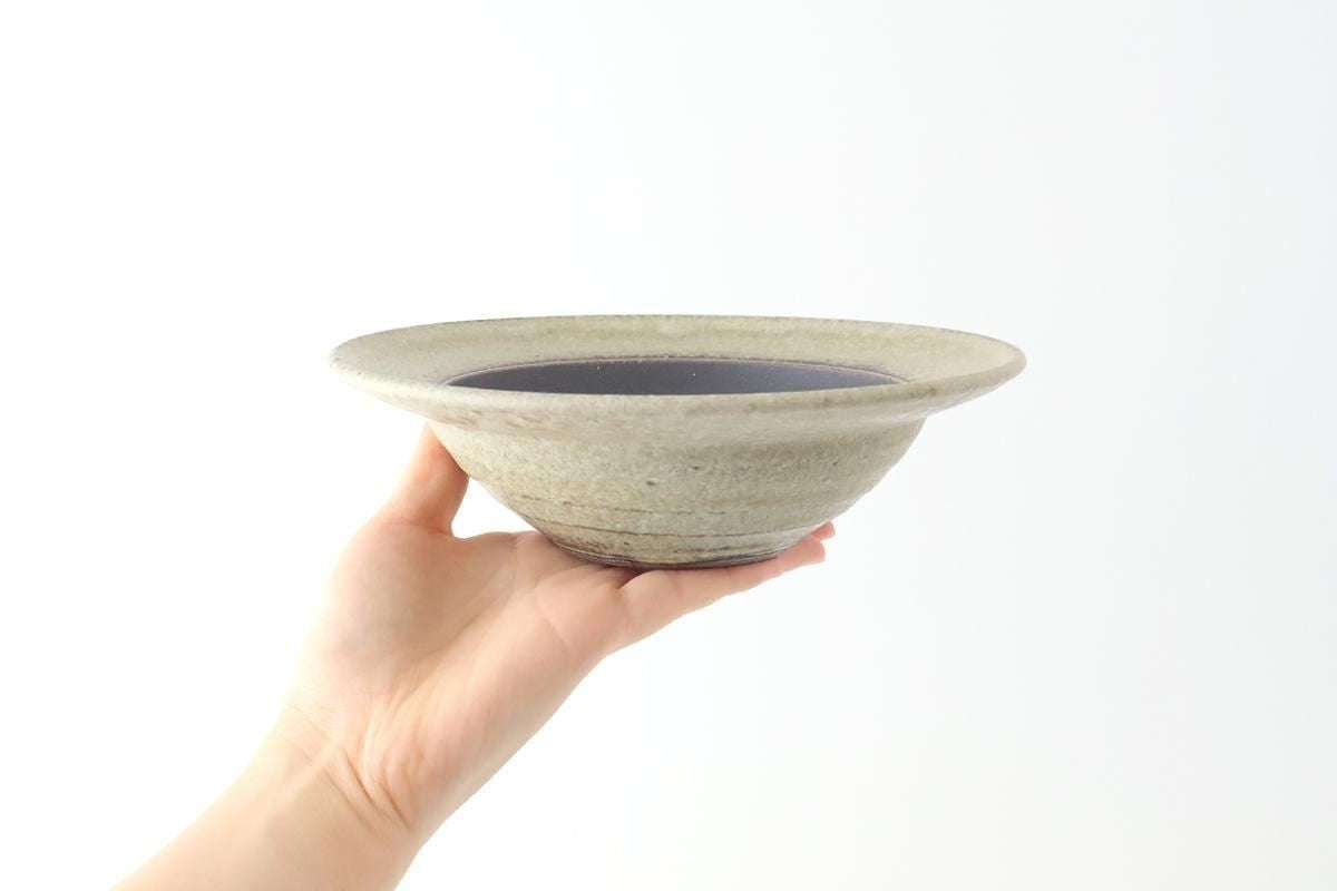 Rim Bowl Green and Brown Large | Shigaraki Ware