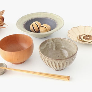 Rim Bowl Green and Brown Large | Shigaraki Ware