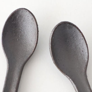 Ceramic Spoon Black Rust | Shigaraki Ware