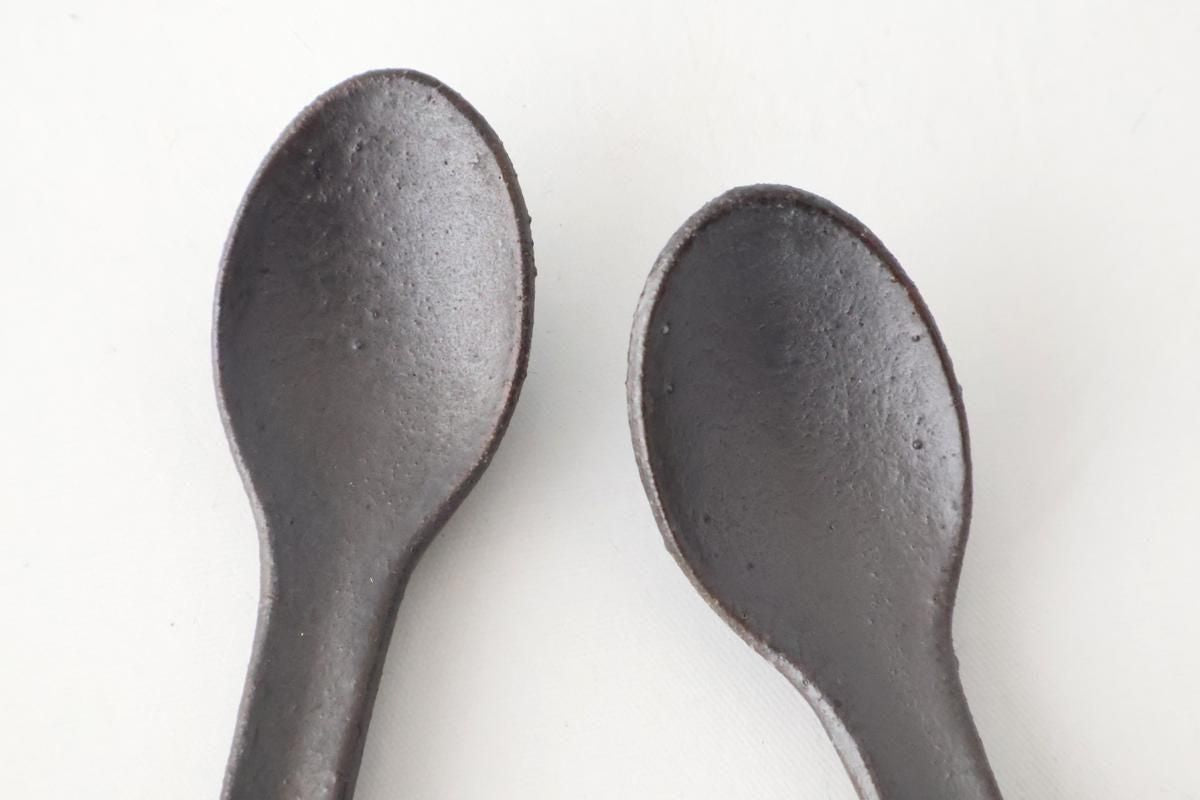 Ceramic Spoon Black Rust | Shigaraki Ware