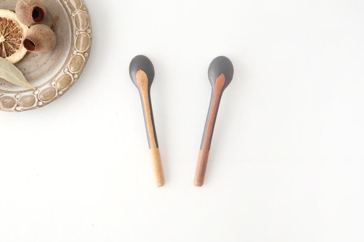 Ceramic Spoon Black Rust | Shigaraki Ware
