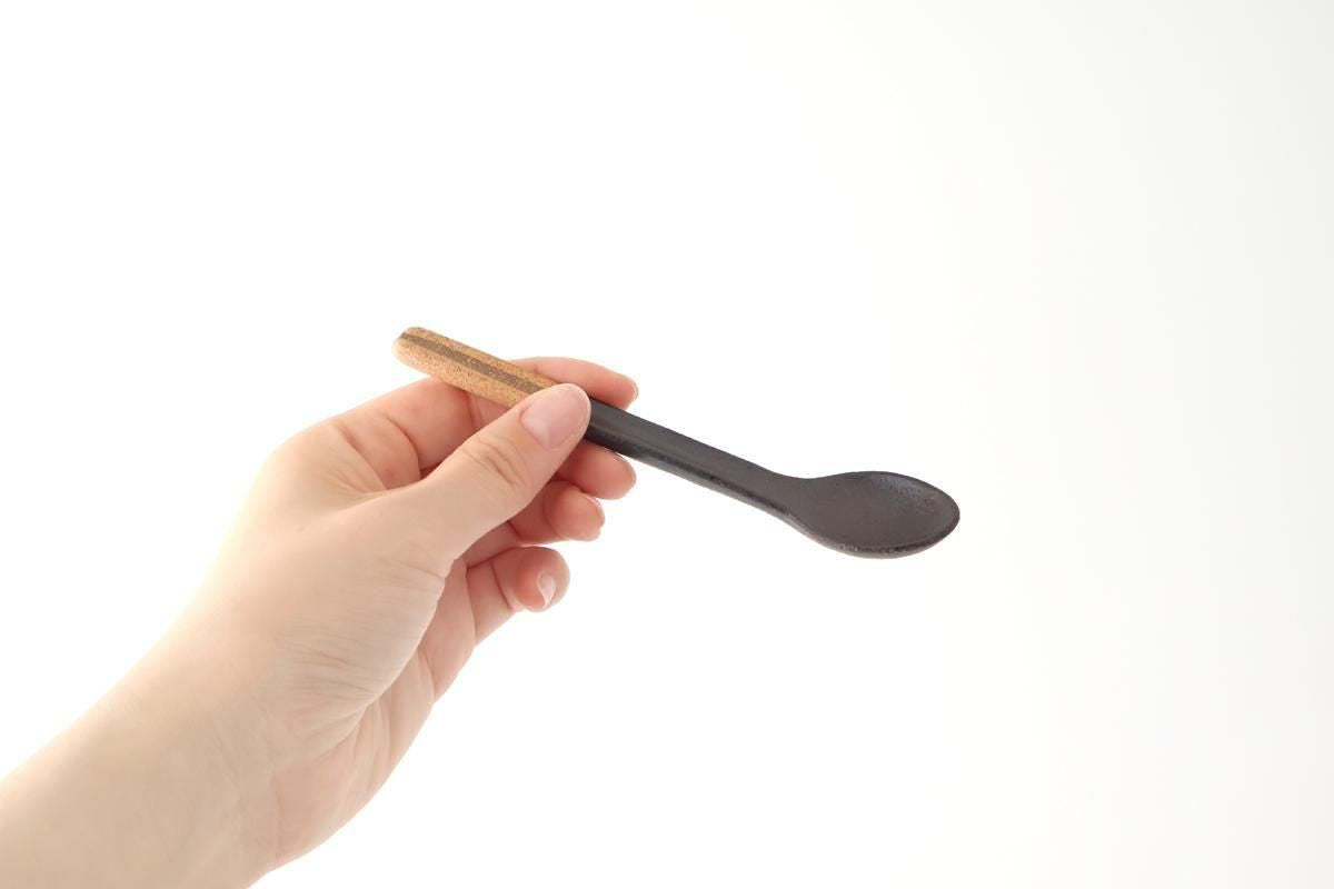 Ceramic Spoon Black Rust | Shigaraki Ware