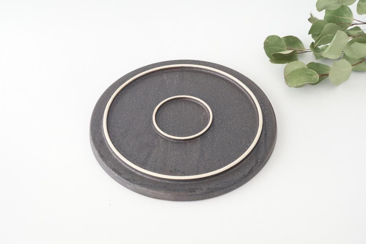 Vega Round Plate Black 23.0cm /9.05in | Mino Ware