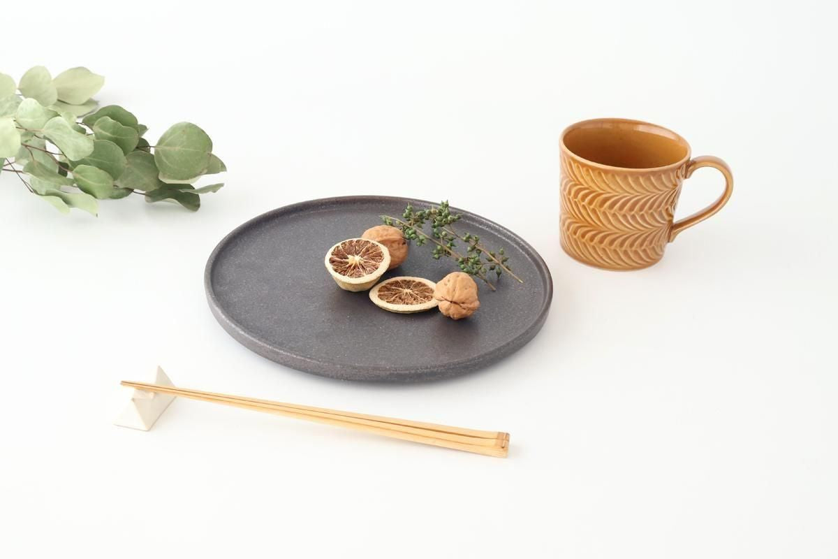 Vega Round Plate Black 23.0cm /9.05in | Mino Ware