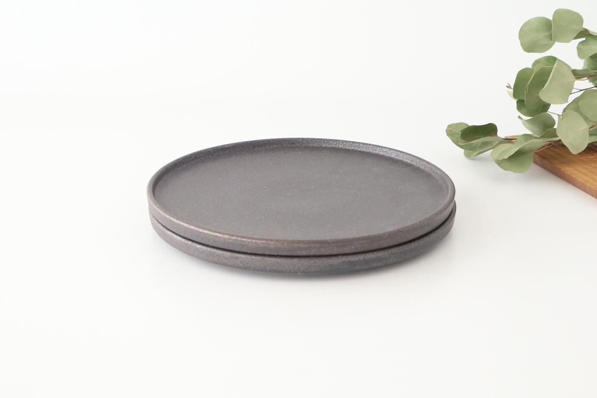 Vega Round Plate Black 23.0cm /9.05in | Mino Ware