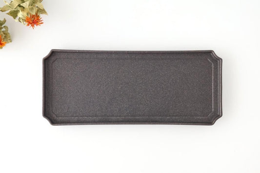 Vega Rectangle Plate Black | Sushi Plate Mino Ware
