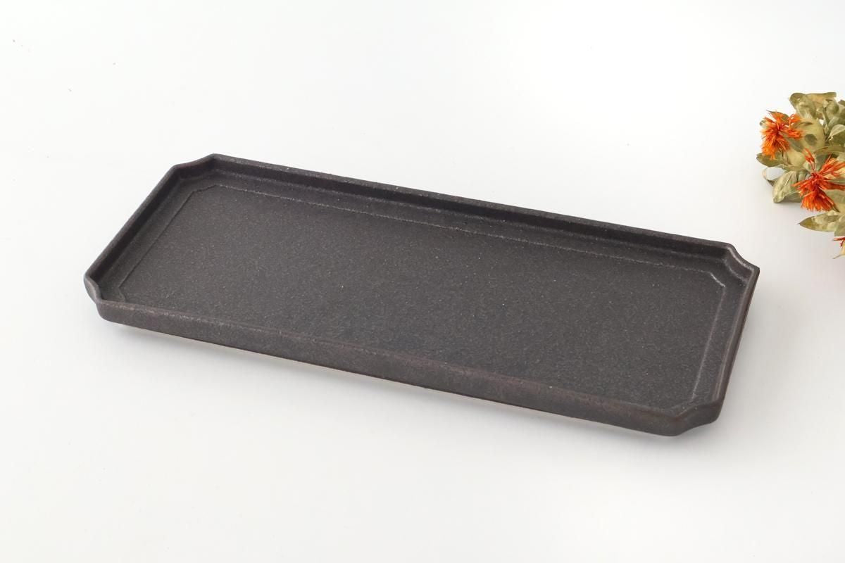 Vega Rectangle Plate Black | Sushi Plate Mino Ware