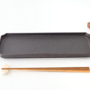 Vega Rectangle Plate Black | Sushi Plate Mino Ware