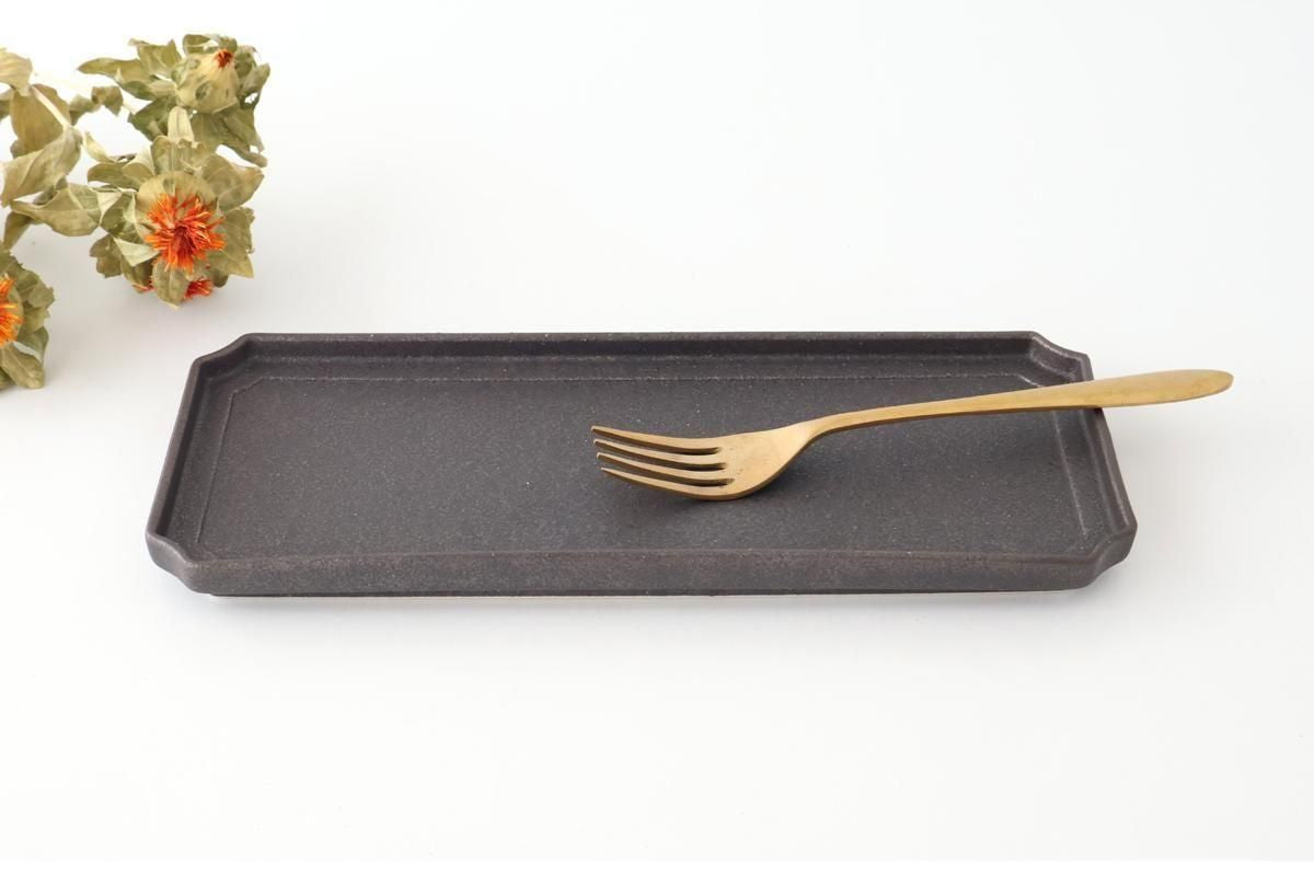 Vega Rectangle Plate Black | Sushi Plate Mino Ware