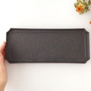 Vega Rectangle Plate Black | Sushi Plate Mino Ware