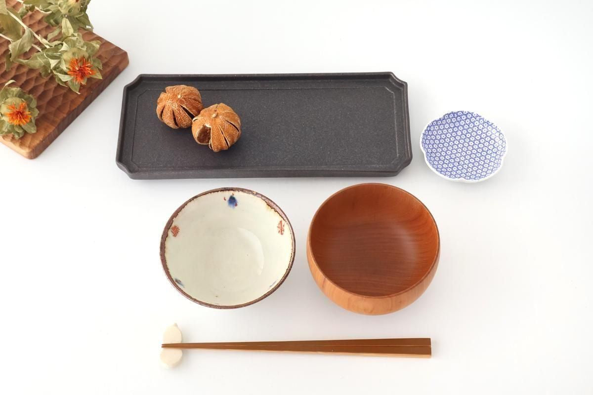 Vega Rectangle Plate Black | Sushi Plate Mino Ware