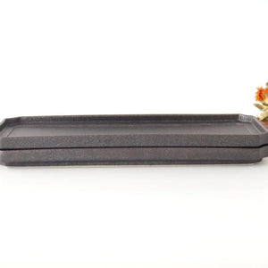 Vega Rectangle Plate Black | Sushi Plate Mino Ware