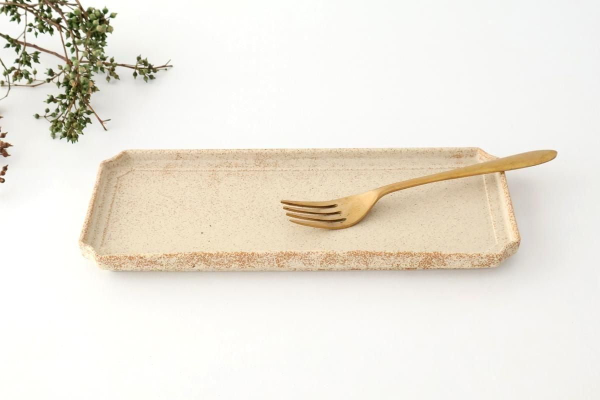 Vega Rectangle Plate Ivory | Sushi Plate Mino Ware