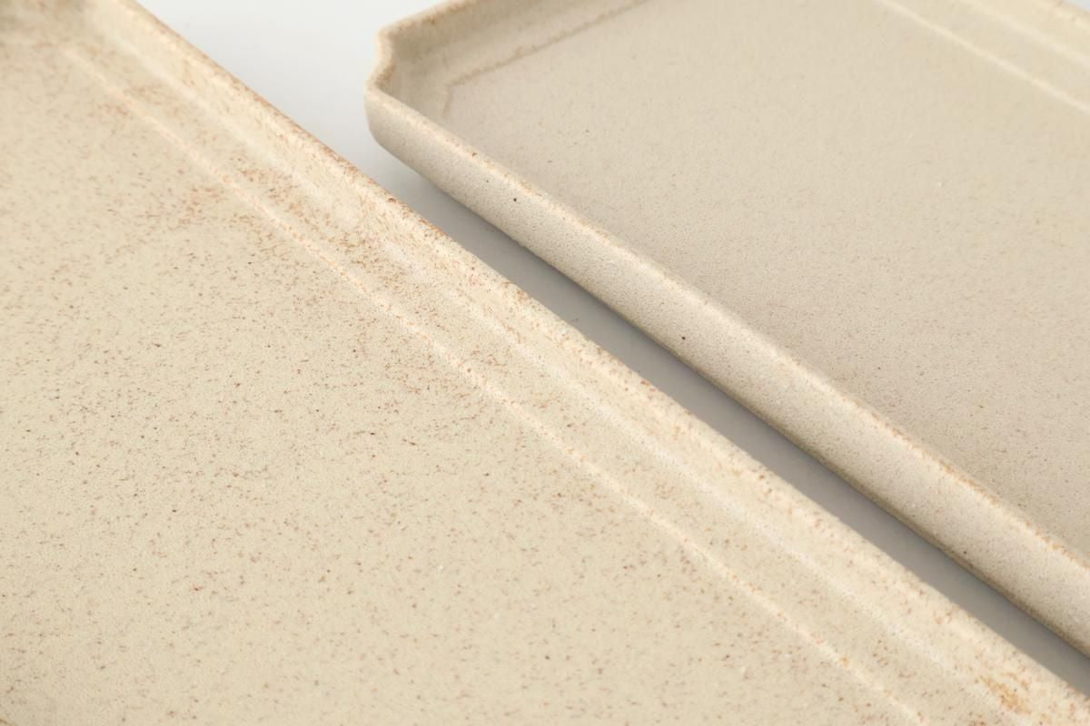 Vega Rectangle Plate Ivory | Sushi Plate Mino Ware