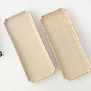 Vega Rectangle Plate Ivory | Sushi Plate Mino Ware