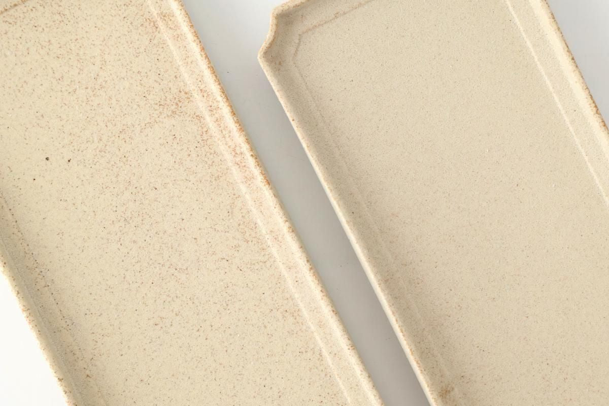 Vega Rectangle Plate Ivory | Sushi Plate Mino Ware