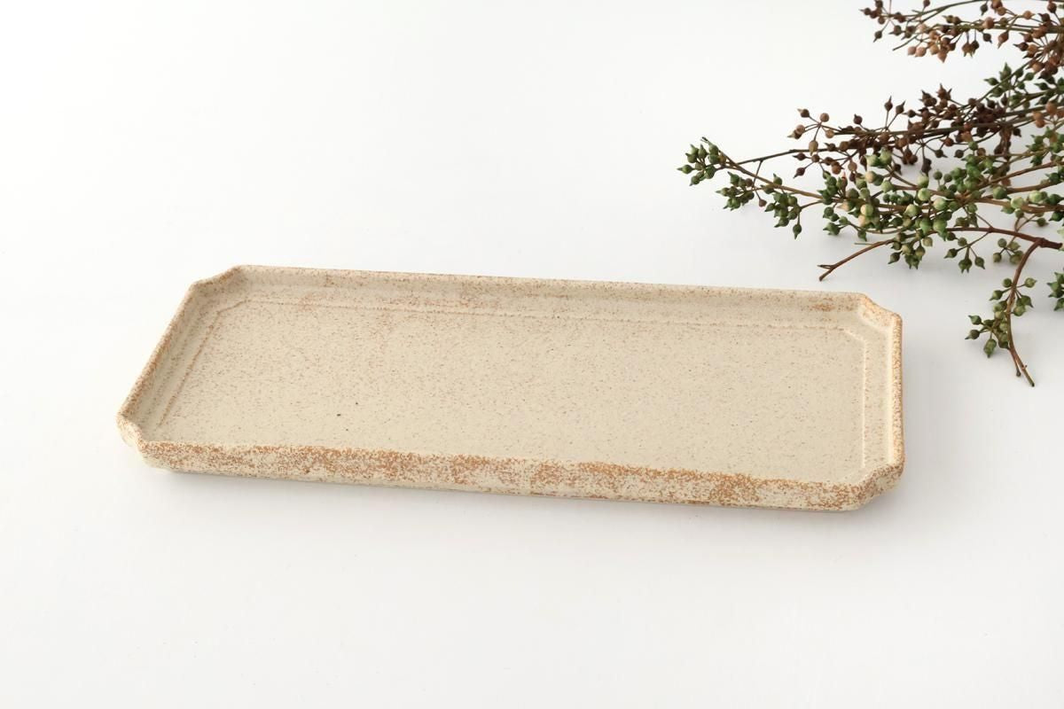 Vega Rectangle Plate Ivory | Sushi Plate Mino Ware