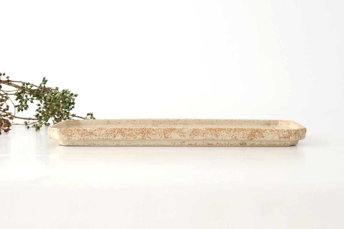 Vega Rectangle Plate Ivory | Sushi Plate Mino Ware