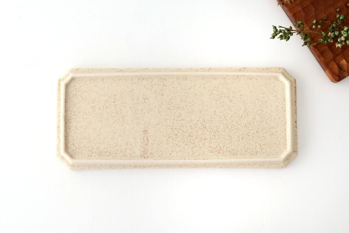 Vega Rectangle Plate Ivory | Sushi Plate Mino Ware