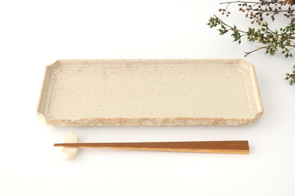 Vega Rectangle Plate Ivory | Sushi Plate Mino Ware