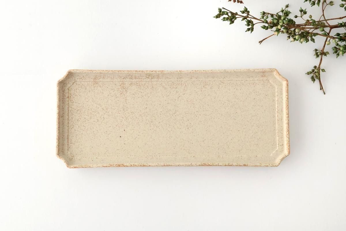 Vega Rectangle Plate Ivory | Sushi Plate Mino Ware