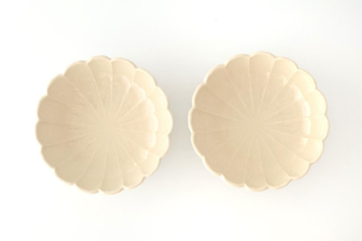 Chrysanthemum-shaped Bowl White 17㎝/6.6in | Seto Ware
