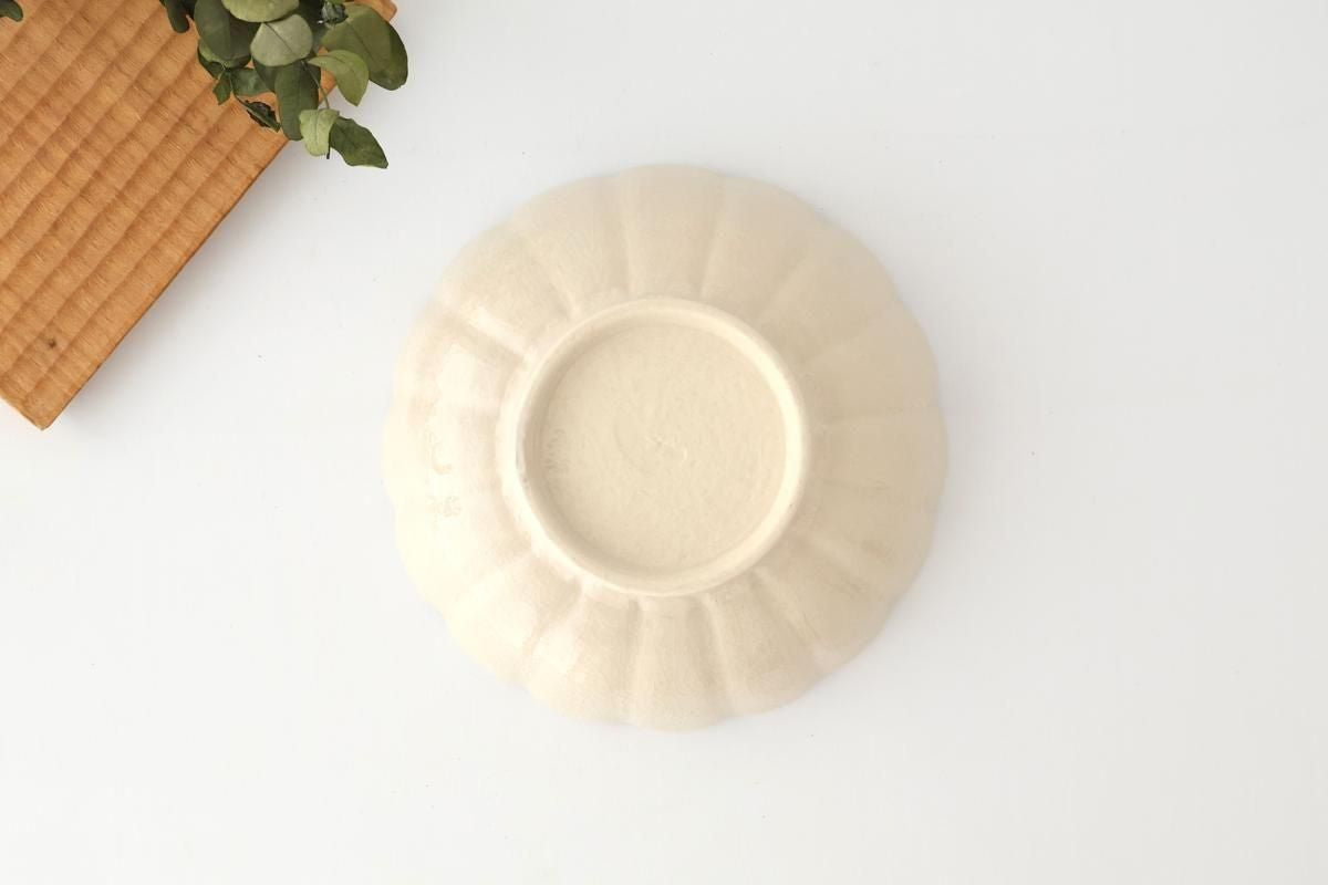 Chrysanthemum-shaped Bowl White 17㎝/6.6in | Seto Ware