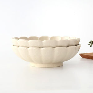 Chrysanthemum-shaped Bowl White 17㎝/6.6in | Seto Ware