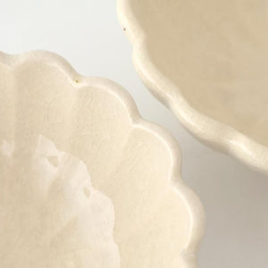 Chrysanthemum-shaped Bowl White 11㎝/4.3in | Kobachi Seto Ware